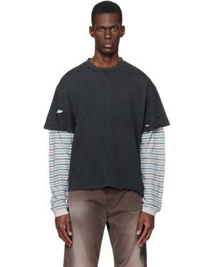 Stockholm Surfboard Club Back Logo Layered T-Shirt - Black