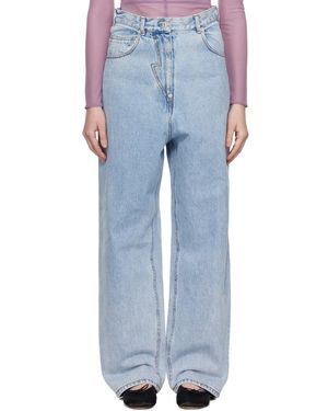 Pushbutton Jean Bleu À Découpes De Style Culotte
