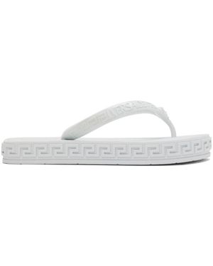 Versace Off- Greca Sandals - Black