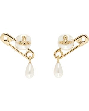 Vivienne Westwood Claude Small Stud Earrings - Metallic