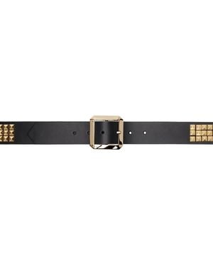 Ernest W. Baker Pyramid Studded Large Belt - Black