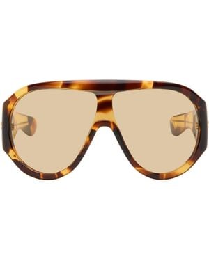 Bottega Veneta Scudo Shield Sunglasses - Brown