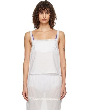 Fruity Booty Lace-Trim Camisole - White