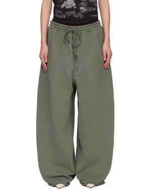 Lu'u Dan Raw-Cut Bontan Joggers - Green