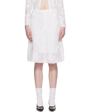 ShuShu/Tong Threadwork Knit Midi Skirt - Multicolour