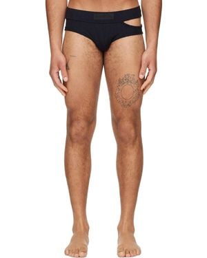 Louis-Gabriel Nouchi Asymmetrical Opening Briefs - Black