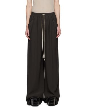 Rick Owens グレー Porterville Lido トラウザーズ - ブラック