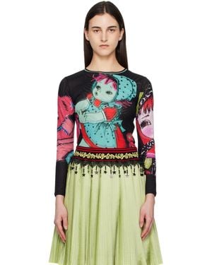 Chopova Lowena Sweeties Fitted Mesh Top - Red