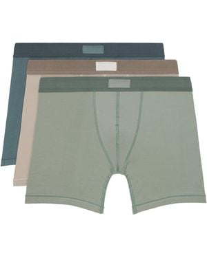 Skims マルチカラー Cotton 5 ボクサーブリーフ 3枚セット - グリーン