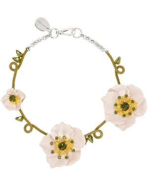 Simone Rocha Turbo Blooming Poppy Necklace - Metallic
