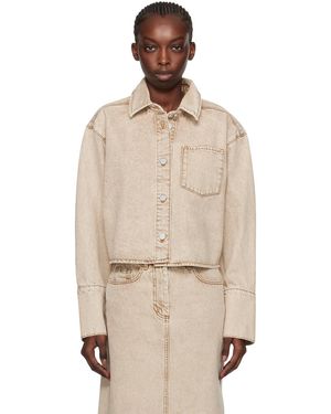 REMAIN Birger Christensen Tan Faded Denim Shirt - Natural