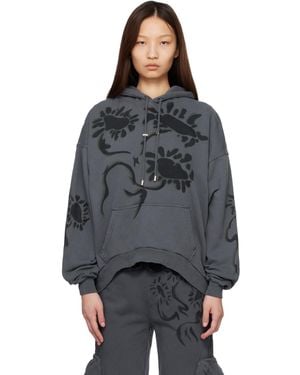 Collina Strada Round Hem Hoodie - Black