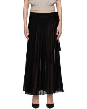 REMAIN Birger Christensen ブラック ニット ラップ マキシスカート