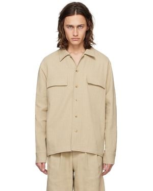 LE17SEPTEMBRE Dropped Shoulder Shirt - Natural