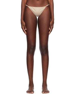 Yasmine Eslami Culotte De Bikini Laura Taupe - Multicolore