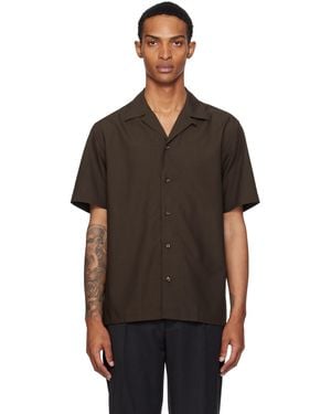 Brioni Wool & Silk Shirt - Black