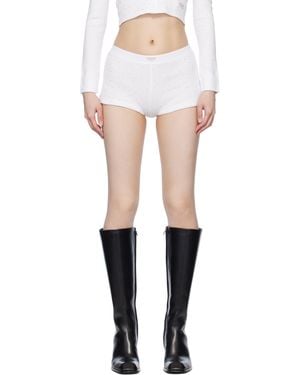 Alexander Wang ホワイト クリスタル ホットフィックス ショートパンツ - ブラック