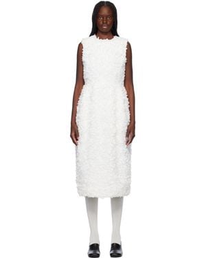 ワンピース COMME des GARCONS ORGANZA RICAMO FLOWER MIDI DRESS Comme des Garçons Organza Ricamo Flower Midi Dress Bianco