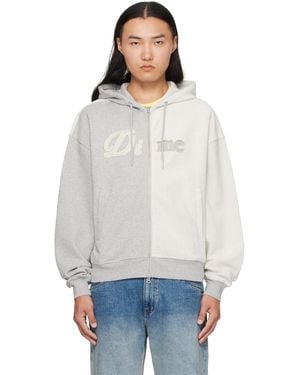 Dime Reverse French Terry Zip Hoodie - White