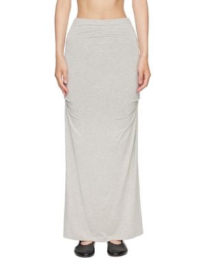 TOTEME Draped Jersey Maxi Skirt - Gray
