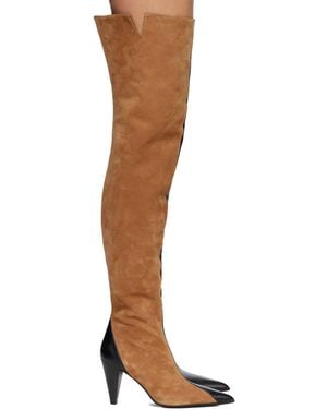 KHAITE Tan & Harvey Over-The-Knee High Boots - Black