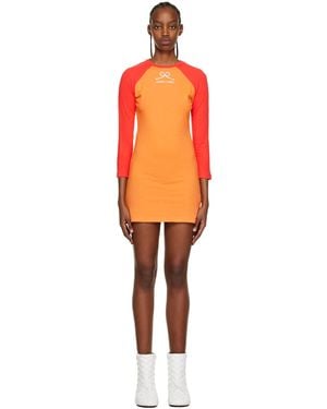Maisie Wilen Slinky Minidress - Orange