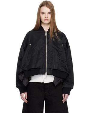 Sacai Nylon Twill Bomber Jacket - Black