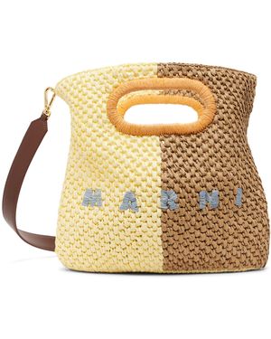 Marni Paper Raffia Seaside Bag - Metallic