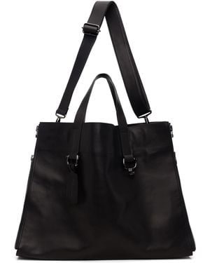 Yohji Yamamoto ブラック Zipper Ll トートバッグ