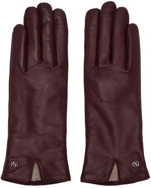 Handsome Stockholm Burgundy Essentials Gloves - Purple