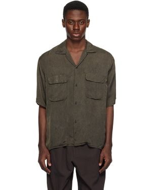Kaptain Sunshine Open Collared Shirt - Black