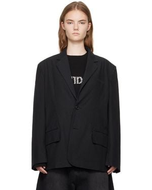 we11done Padded Shoulder Blazer - Black