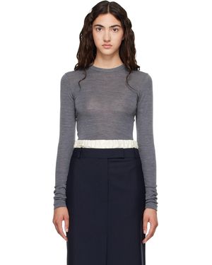 Rohe Fine Merino Long Sleeve T-Shirt - Blue