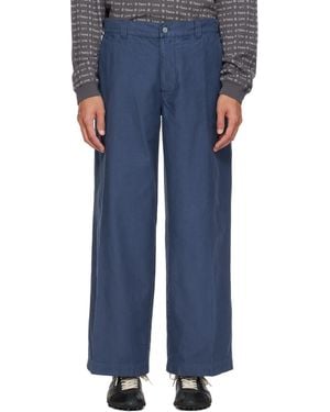 ERL Chino Woven Trousers - Blue