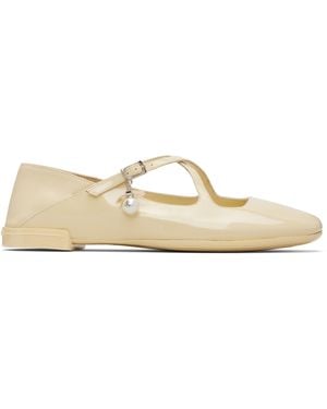 Jimmy Choo Ballerines Eleri Blanc Cassé - Noir