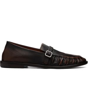 Marsèll Stesa Soft Pebbled Leather Loafers - Black