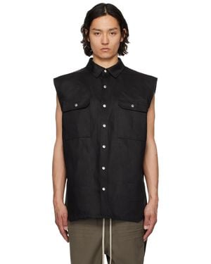 Rick Owens ブラック Hollywood Jumbo Sl オーバーシャツ