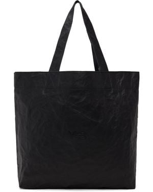 Y-3 Leather Tote - Black