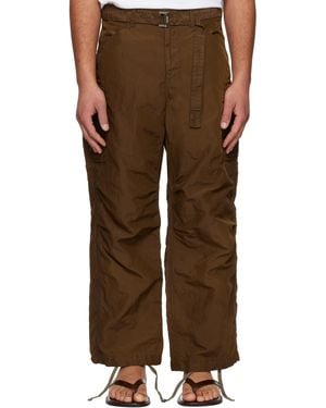 Sacai Treated Nylon Twill Cargo Trousers - Brown