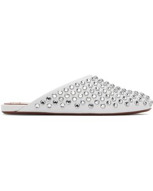 Alaïa Alaïa ホワイト ラムスキン ストラス ミュール