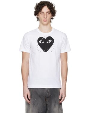 COMME DES GARÇONS PLAY Stud Print T-Shirt - White