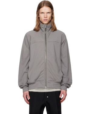 Rick Owens Tower Zipfront Jogger Jacket - Gray