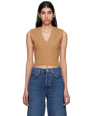 Rag & Bone タン Elizabeth ベスト - ブルー