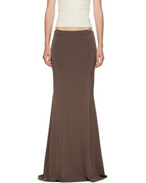 Amiri Logo Chain Maxi Skirt - Brown