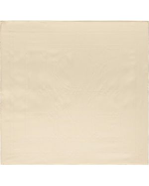 TOTEME Off- Embroidered Monogram Silk Scarf - Natural