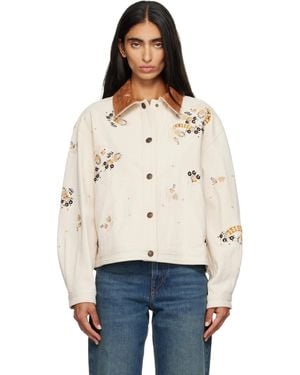 Isabel Marant Lavine Denim Jacket - White