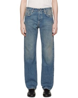 Rick Owens Temple Fog Cut Jeans - Blue