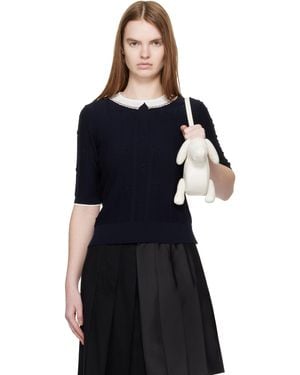 Thom Browne Bobble Stitch Short Sleeve Jumper - Black