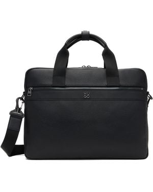 HUGO Stacked Logo Document Briefcase - Black