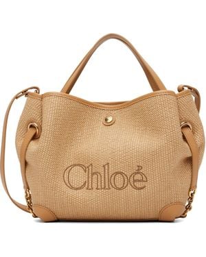 Chloé Small Clover Double Carry Tote - Natural